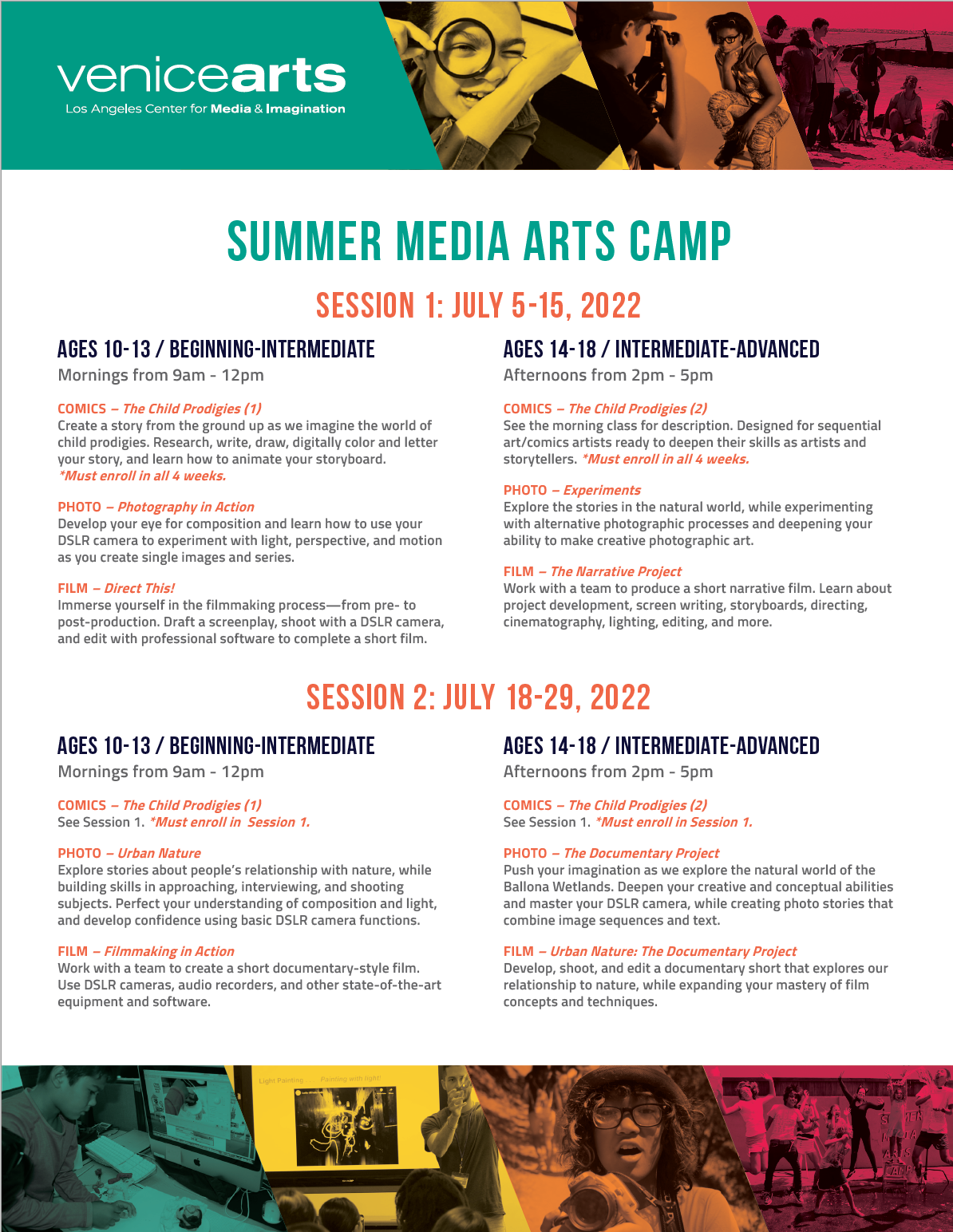 Summer Media Arts Camp