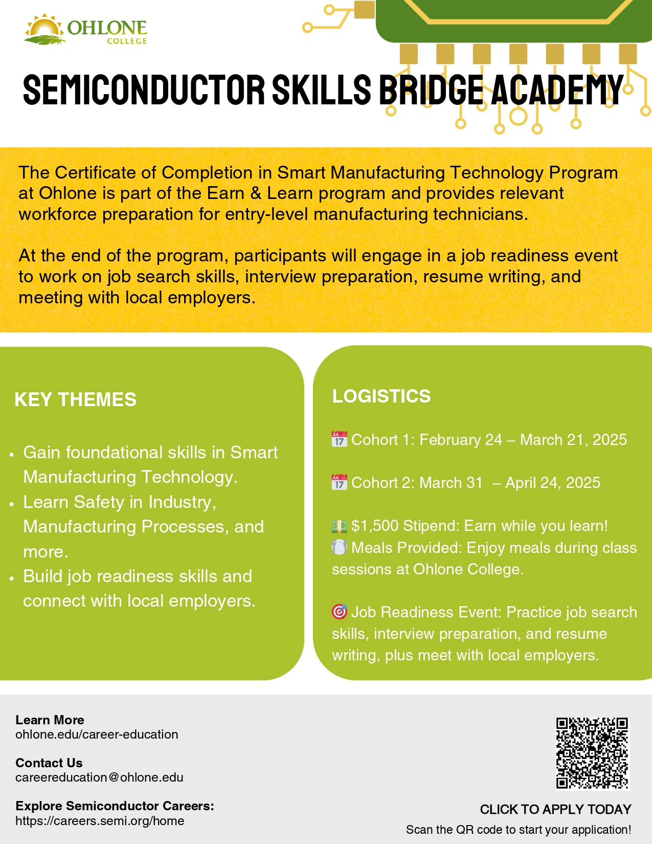 Semiconductor Training at Ohlone College