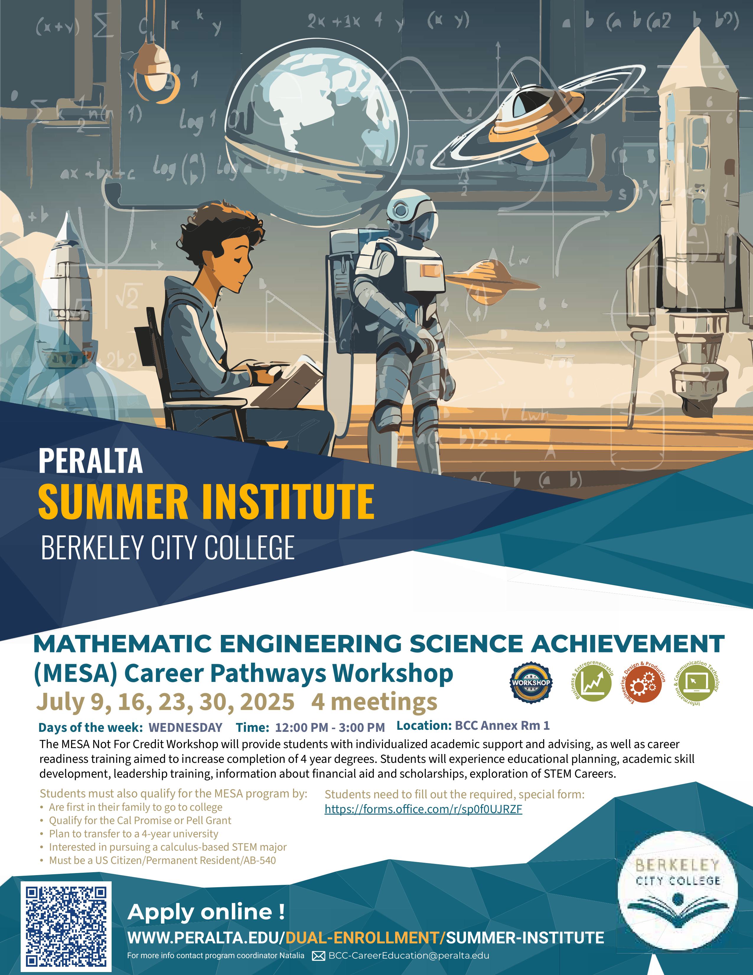 MESA Career Pathways Workshop banner
