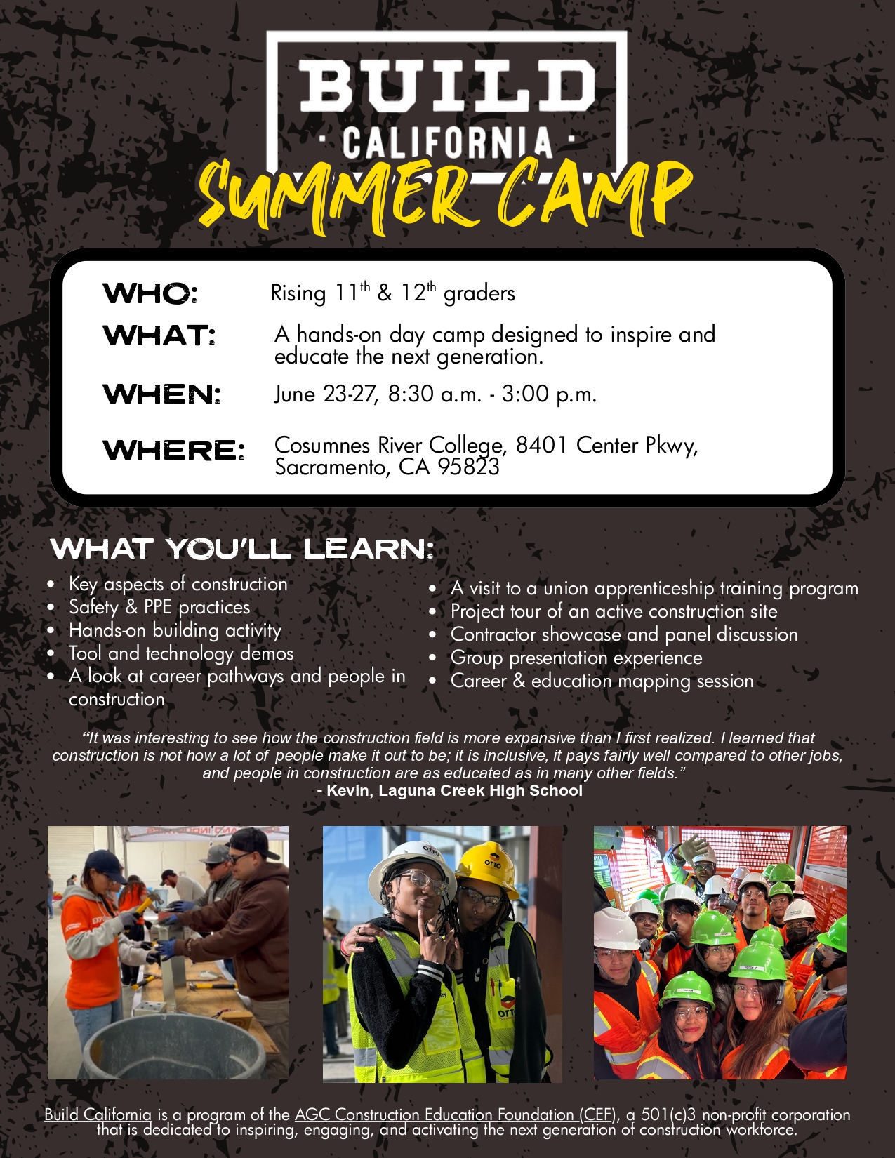 Build California Summer Camp