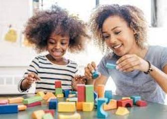 Teacher with student